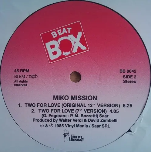 Miko Mission - Two For Love (Swedish Remix) (1985)